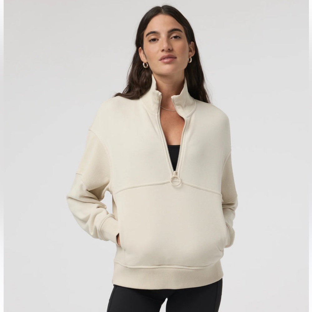 NWT Vuori Sedona half zip M bone